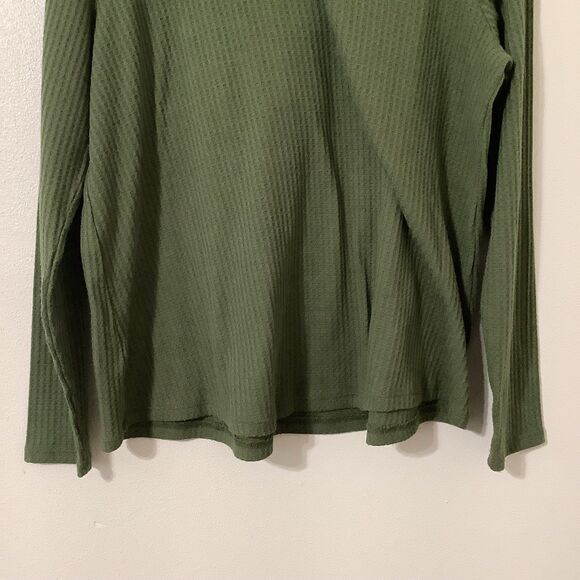 Green Autumn Fall Waffle Knit Pumpkin Gnome Oversized Long Sleeve Top 14/16W - Picture 6 of 8